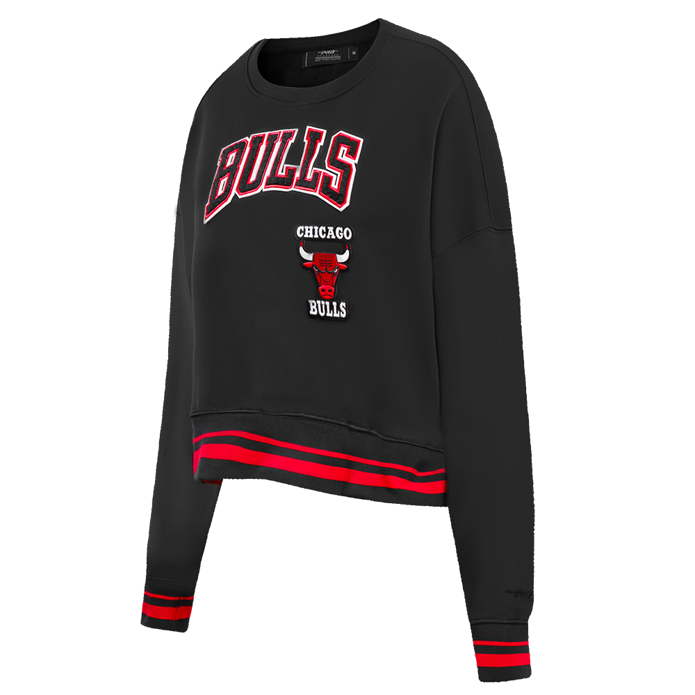 NBA CHICAGO BULLS RETRO CLASSIC WOMEN'S CREWNECK (BLACK/RED)