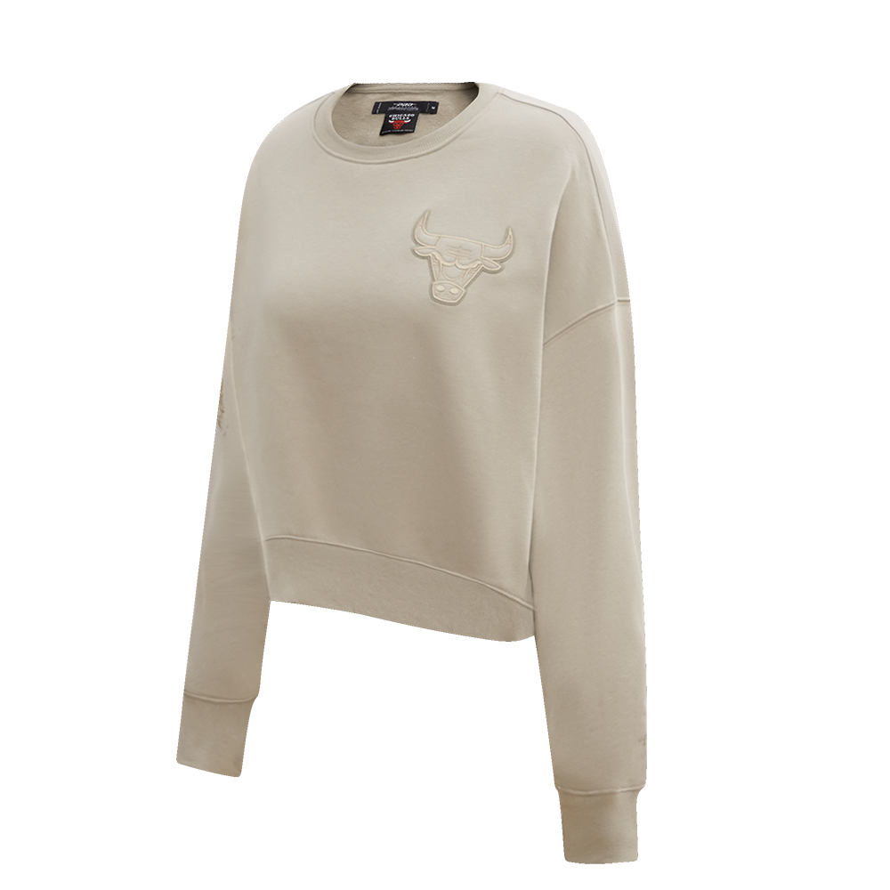 NBA CHICAGO BULLS NEUTRAL WOMEN'S CREWNECK (TAUPE)