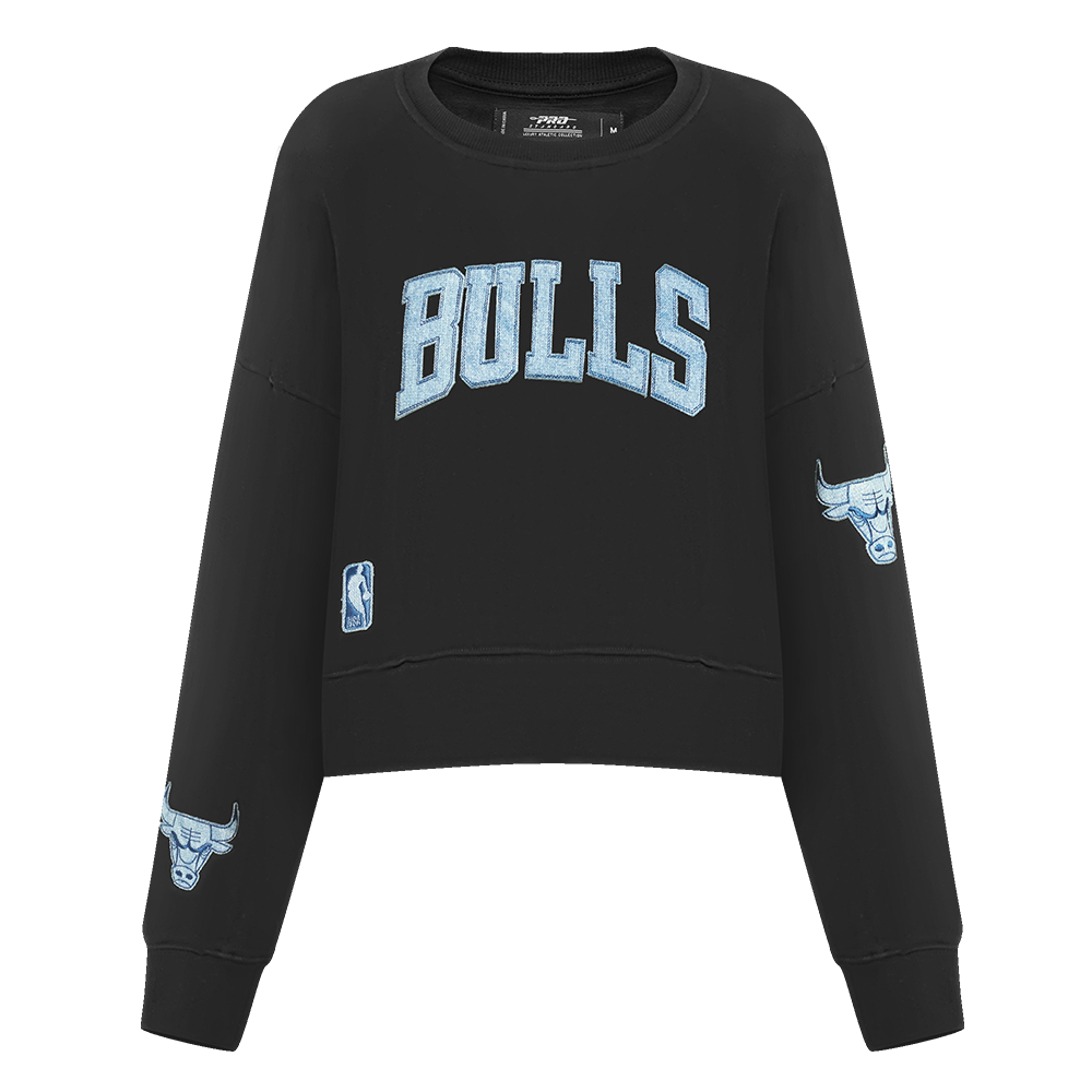 NBA CHICAGO BULLS VARSITY BLUES WOMEN'S CREWNECK (BLACK)