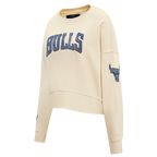 NBA CHICAGO BULLS VARSITY BLUES WOMEN'S CREWNECK (LINEN)