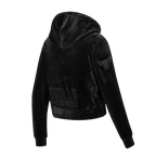 NBA CHICAGO BULLS TRIPLE BLACK CHANDAIL À CAPUCHON EN VELOURS À GLISSIÈRE POUR FEMME (TRIPLE NOIR)