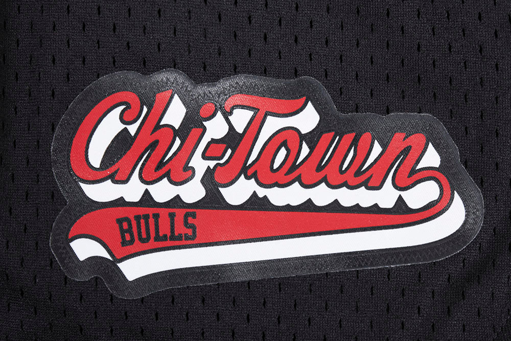 NBA CHICAGO BULLS SCRIPT TAIL WOMEN'S MESH SHORT (BLACK)
