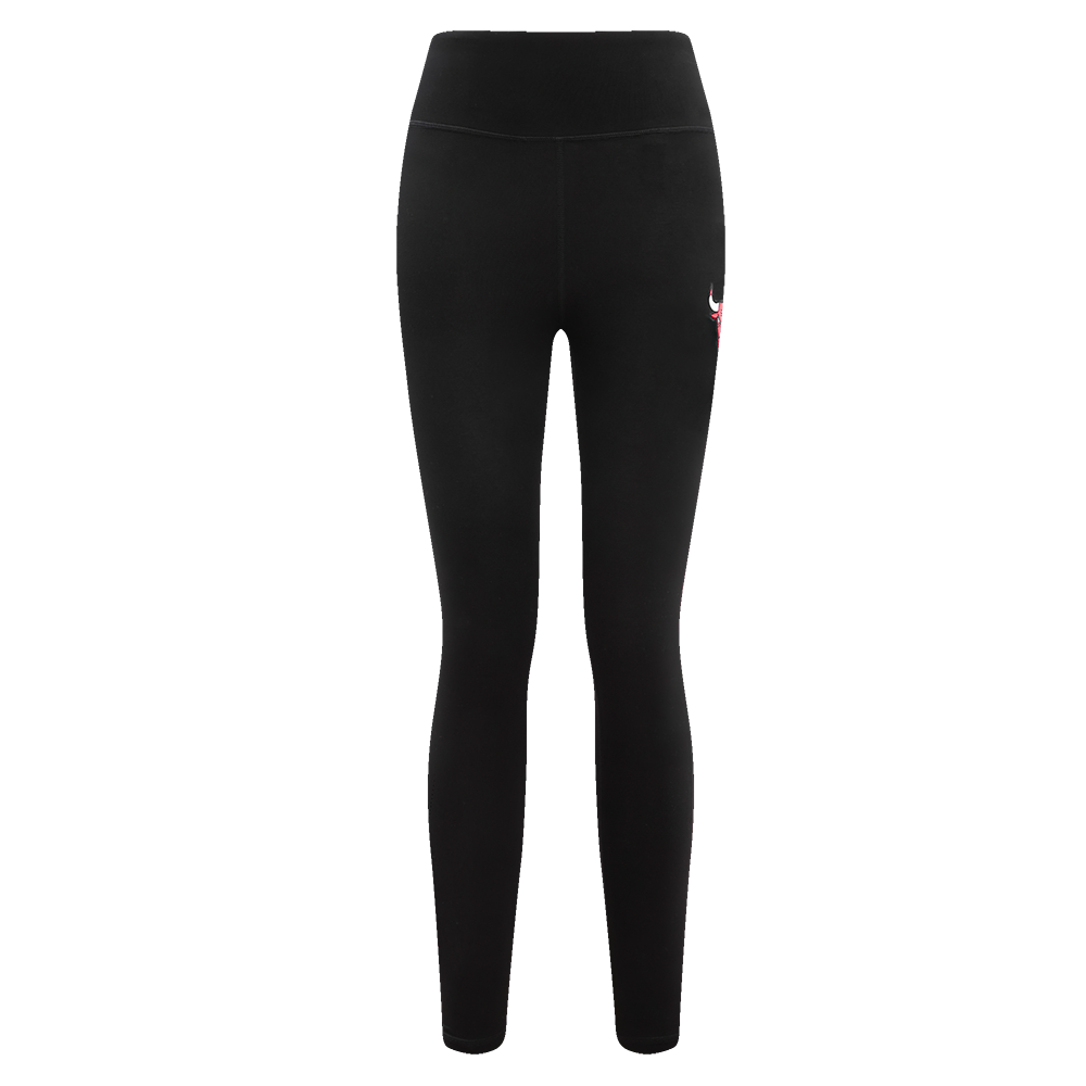 NBA CHICAGO BULLS SCRIPT TAIL WOMEN'S HIGH WAIST JERSEY LEGGING (BLACK)