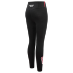 NBA CHICAGO BULLS SCRIPT TAIL WOMEN'S HIGH WAIST JERSEY LEGGING (BLACK)