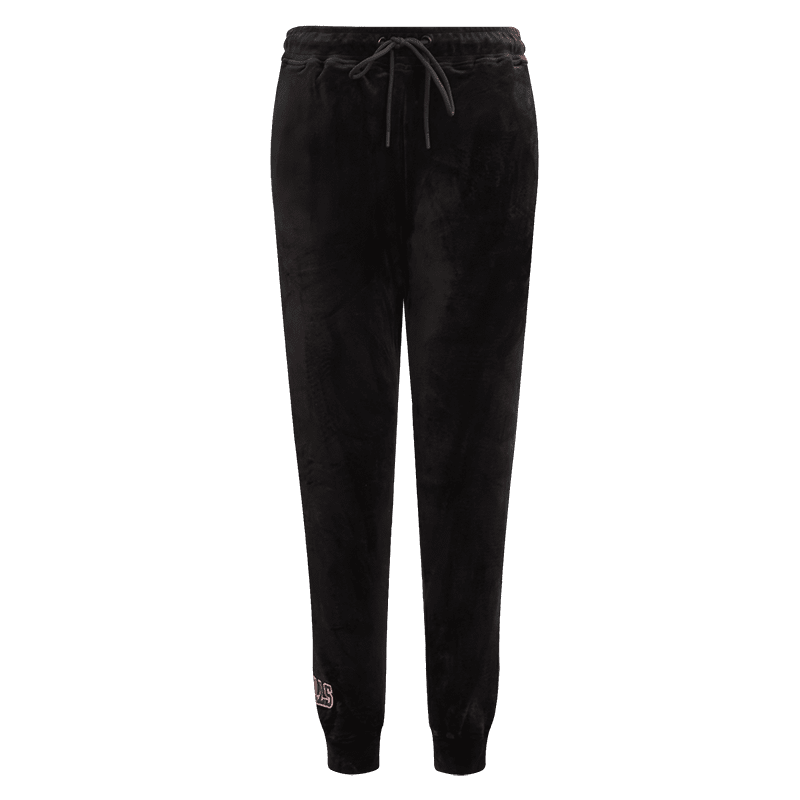 NBA CHICAGO BULLS CLASSIC WOMEN'S VELOUR JOGGER (BLACK)