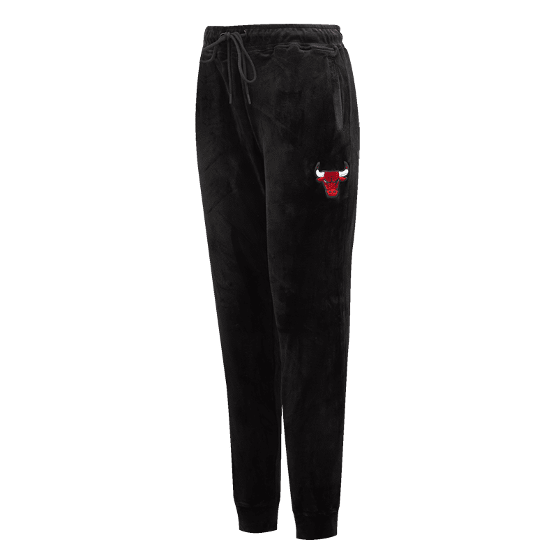 NBA CHICAGO BULLS CLASSIC WOMEN'S VELOUR JOGGER (BLACK)
