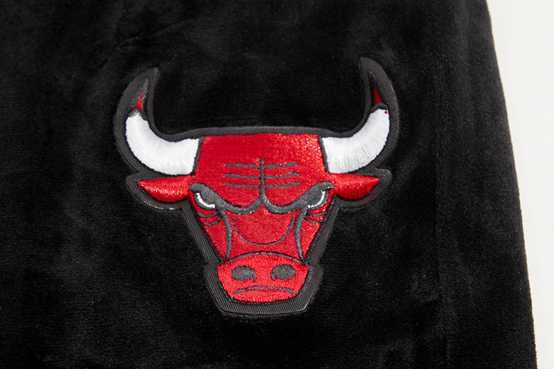 NBA CHICAGO BULLS CLASSIC WOMEN'S VELOUR JOGGER (BLACK)