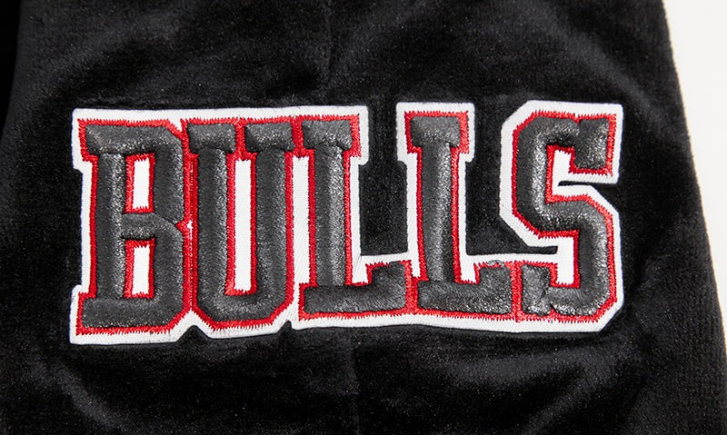 NBA CHICAGO BULLS CLASSIC WOMEN'S VELOUR JOGGER (BLACK)