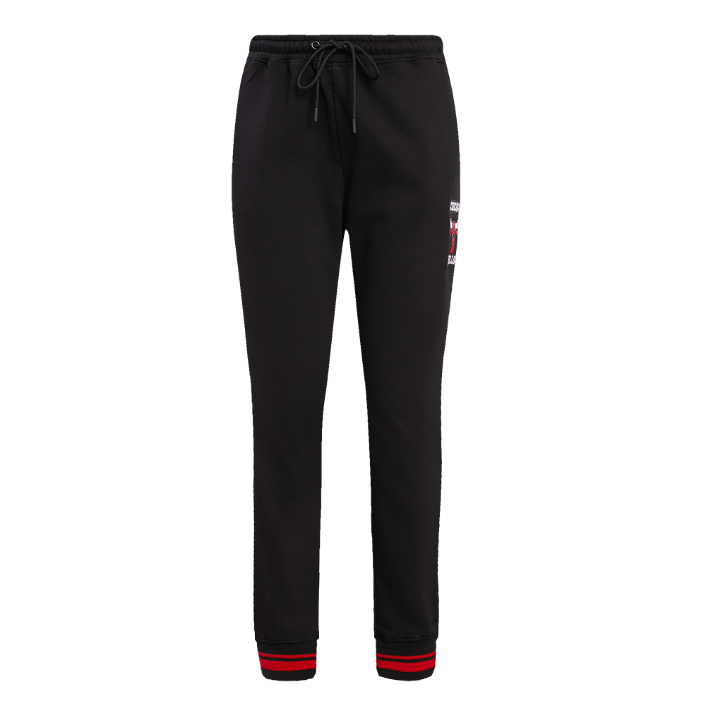 NBA CHICAGO BULLS RETRO CLASSIC PANTALON OUATÉ POUR FEMME (NOIR/ROUGE)
