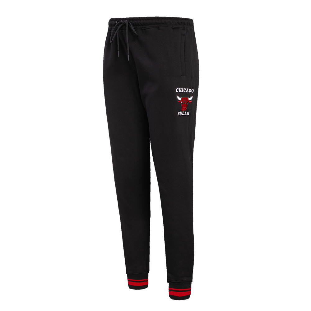 NBA CHICAGO BULLS RETRO CLASSIC PANTALON OUATÉ POUR FEMME (NOIR/ROUGE)