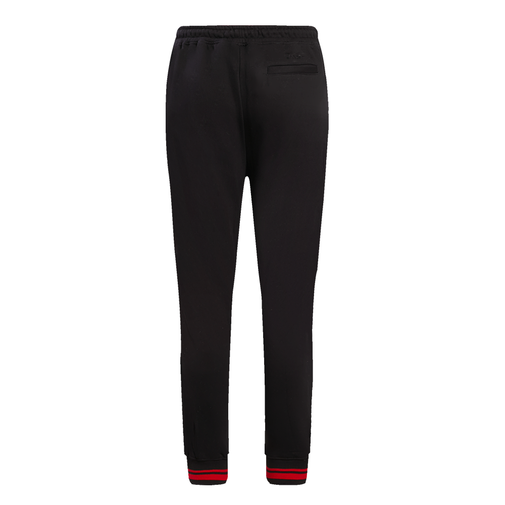 NBA CHICAGO BULLS RETRO CLASSIC PANTALON OUATÉ POUR FEMME (NOIR/ROUGE)
