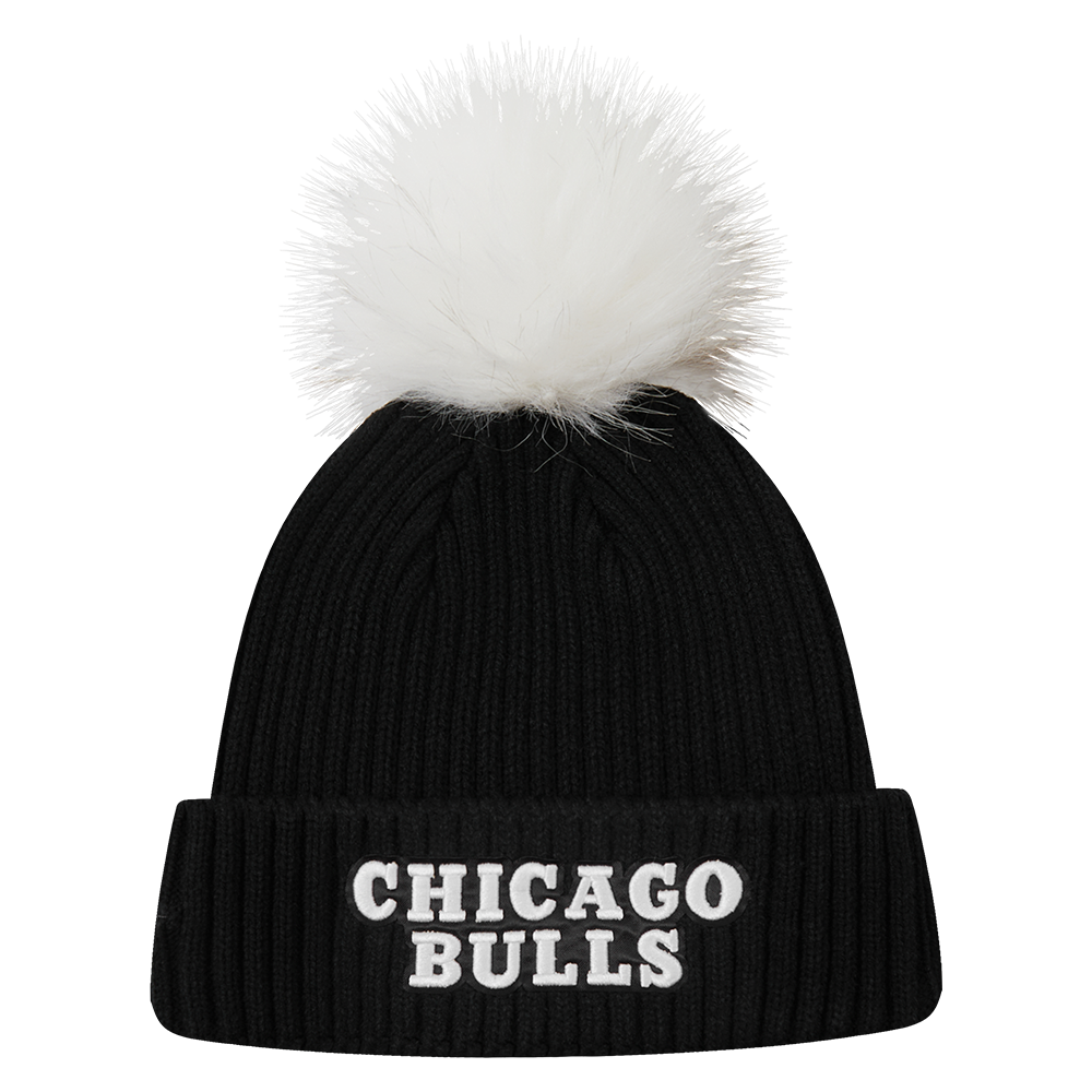 NBA CHICAGO BULLS PEARLS WOMEN'S BEANIE (BLACK/WHITE/SILVER)