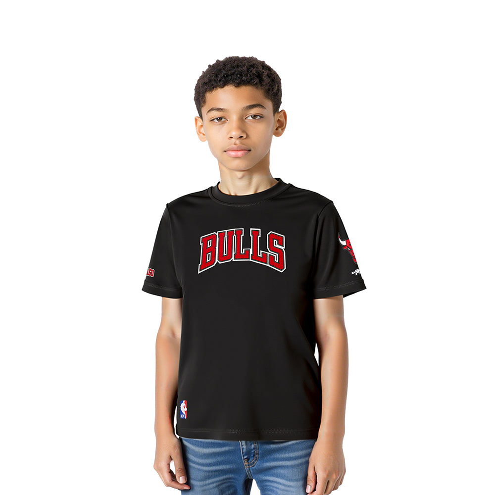 NBA CHICAGO BULLS CLASSIC LITTLE BOY'S SHORT SLEEVE TEE (BLACK)