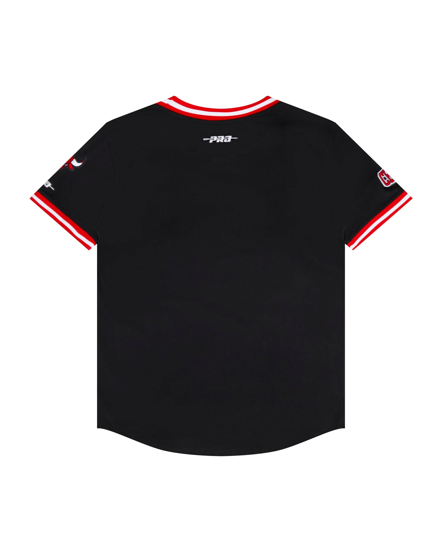 NBA CHICAGO BULLS CLASSIC LITTLE BOYS SHORT SLEEVE STRIPED RIB TEE (BLACK/RED)