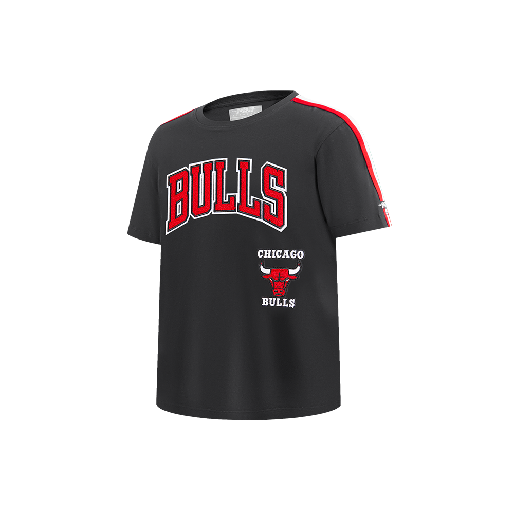 NBA CHICAGO BULLS RETRO CLASSIC LITTLE BOYS SHORT SLEEVE TAPING TEE (BLACK/RED)