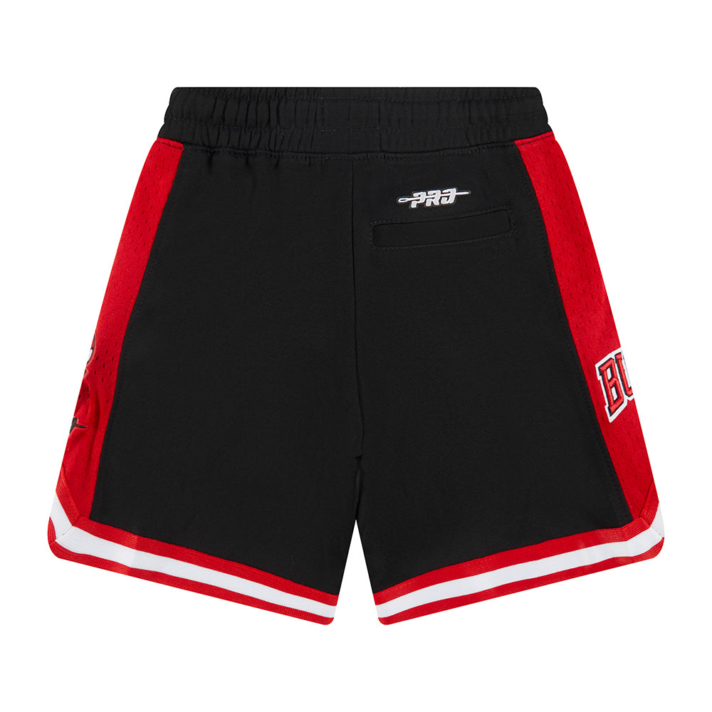NBA CHICAGO BULLS CLASSIC LITTLE BOYS FLEECE 2.0 SHORT (BLACK/RED)