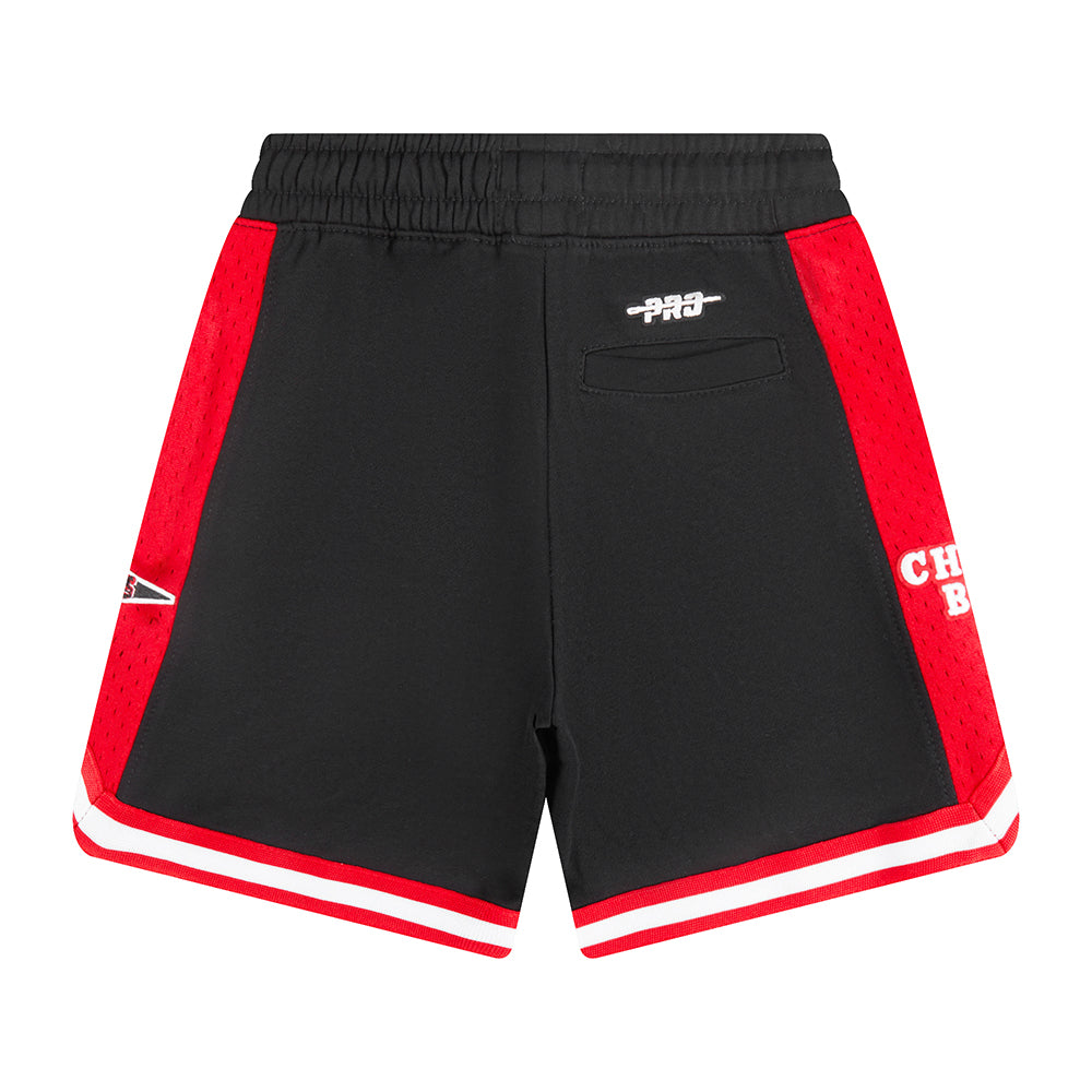 NBA CHICAGO BULLS RETRO CLASSIC LITTLE BOYS FLEECE 2.0 SHORT (BLACK/RED)