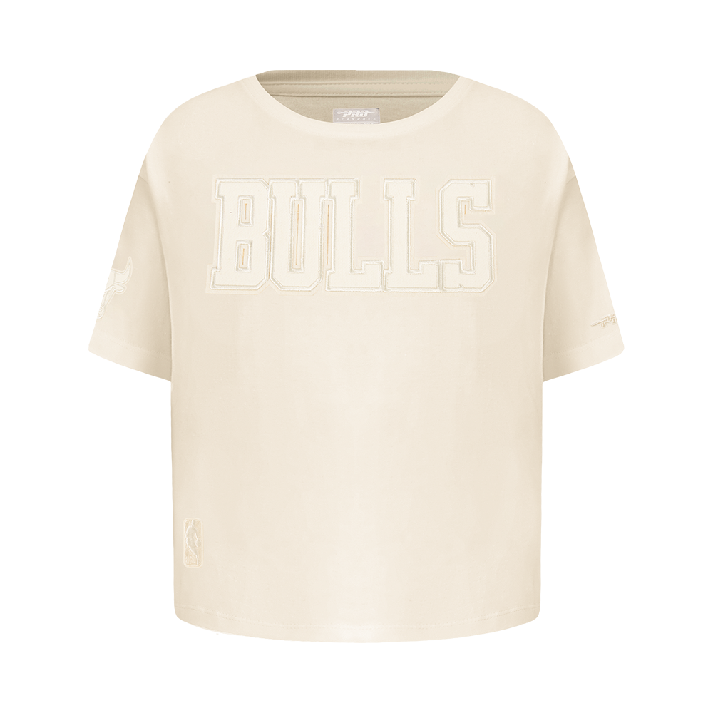 NBA CHICAGO BULLS NEUTRAL T-SHIRT À COUPE CARRÉE À MANCHES COURTES POUR FILLE ENFANT (COQUILLE D'ŒUF)