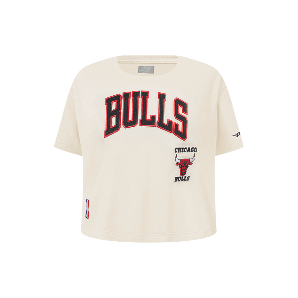 NBA CHICAGO BULLS RETRO CLASSIC T-SHIRT À COUPE CARRÉE À MANCHES COURTES POUR FILLE ENFANT (COQUILLE D'ŒUF)