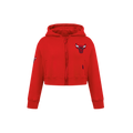 NBA CHICAGO BULLS CLASSIC CHANDAIL À CAPUCHON EN MOLLETON À GLISSIÈRE POUR FILLE ENFANT (ROUGE)