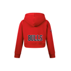 NBA CHICAGO BULLS CLASSIC CHANDAIL À CAPUCHON EN MOLLETON À GLISSIÈRE POUR FILLE ENFANT (ROUGE)