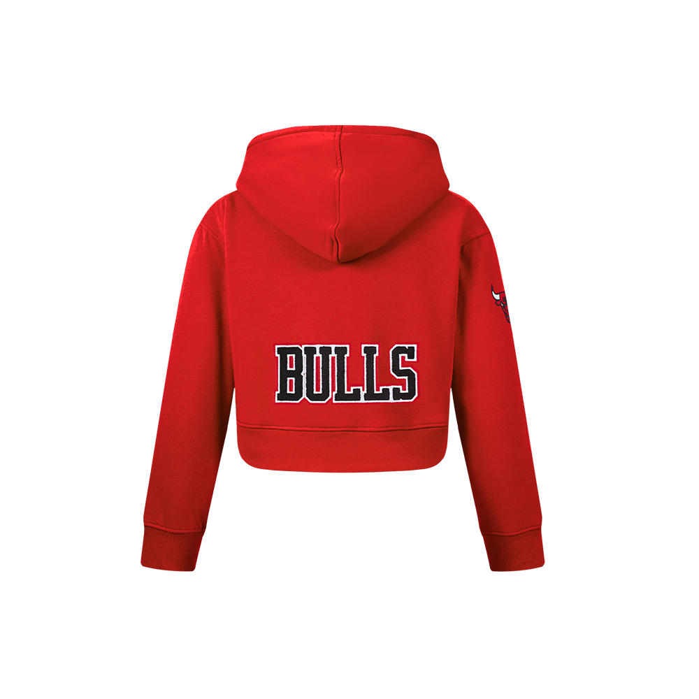 NBA CHICAGO BULLS CLASSIC CHANDAIL À CAPUCHON EN MOLLETON À GLISSIÈRE POUR FILLE ENFANT (ROUGE)