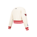 NBA CHICAGO BULLS RETRO CLASSIC CHANDAIL À COL ROND EN MOLLETON CÔTELÉ POUR FILLE ENFANT (COQUILLE D'ŒUF/ROUGE)