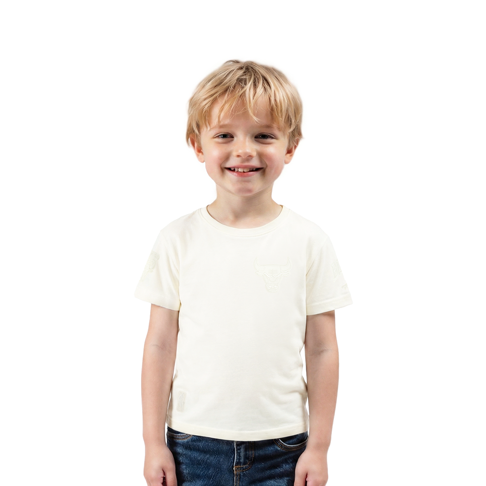 NBA CHICAGO BULLS NEUTRAL TODDLER BOY'S SHORT SLEEVE TEE (EGGSHELL)
