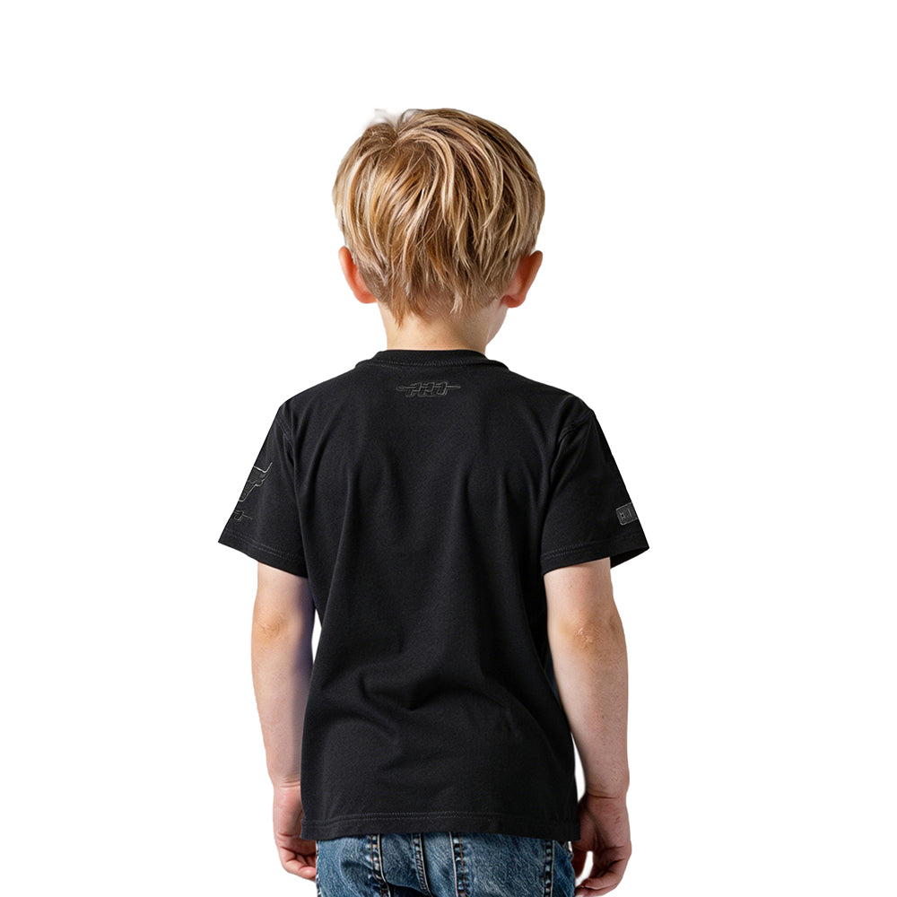 NBA CHICAGO BULLS TRIPLE BLACK TODDLER BOYS SHORT SLEEVE TEE (BLACK)