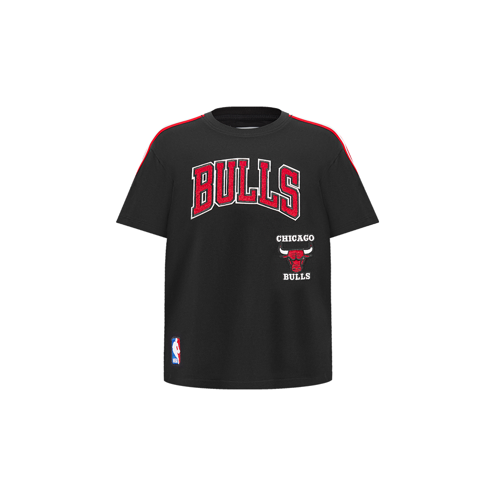 NBA CHICAGO BULLS RETRO CLASSIC TODDLER BOY'S SHORT SLEEVE TAPING TEE(BLACK/RED)