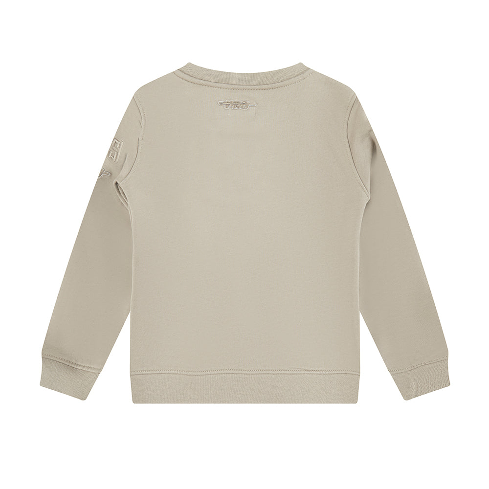 NBA CHICAGO BULLS NEUTRAL TODDLER BOYS FLEECE CREWNECK (TAUPE)