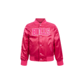 NBA CHICAGO BULLS TRIPLE PINK BIG GIRL'S SATIN JACKET (BEETROOT PURPLE)