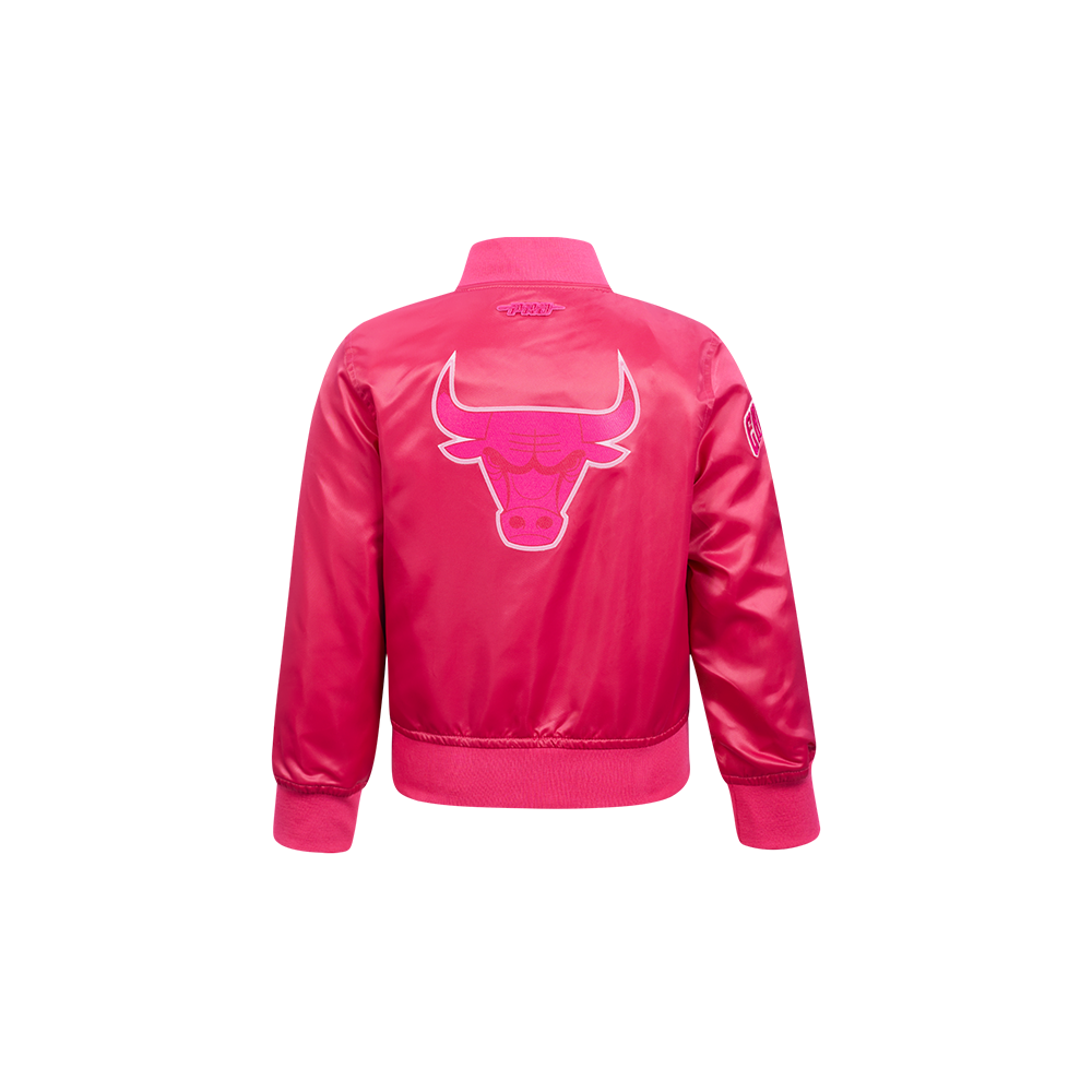 NBA CHICAGO BULLS BLOUSON TRIPLE ROSE EN SATIN POUR FILLE BAMBIN (VIOLET BETTERAVE)