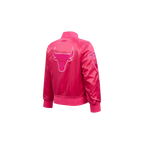 NBA CHICAGO BULLS TRIPLE PINK BIG GIRL'S SATIN JACKET (BEETROOT PURPLE)