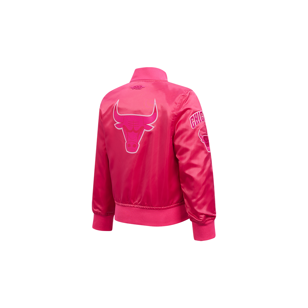 NBA CHICAGO BULLS BLOUSON TRIPLE ROSE EN SATIN POUR FILLE BAMBIN (VIOLET BETTERAVE)