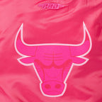 NBA CHICAGO BULLS TRIPLE PINK BIG GIRL'S SATIN JACKET (BEETROOT PURPLE)