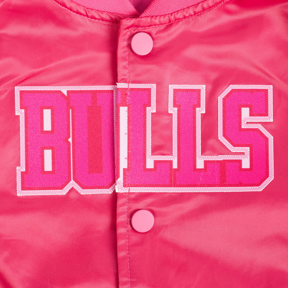 NBA CHICAGO BULLS BLOUSON TRIPLE ROSE EN SATIN POUR FILLE BAMBIN (VIOLET BETTERAVE)