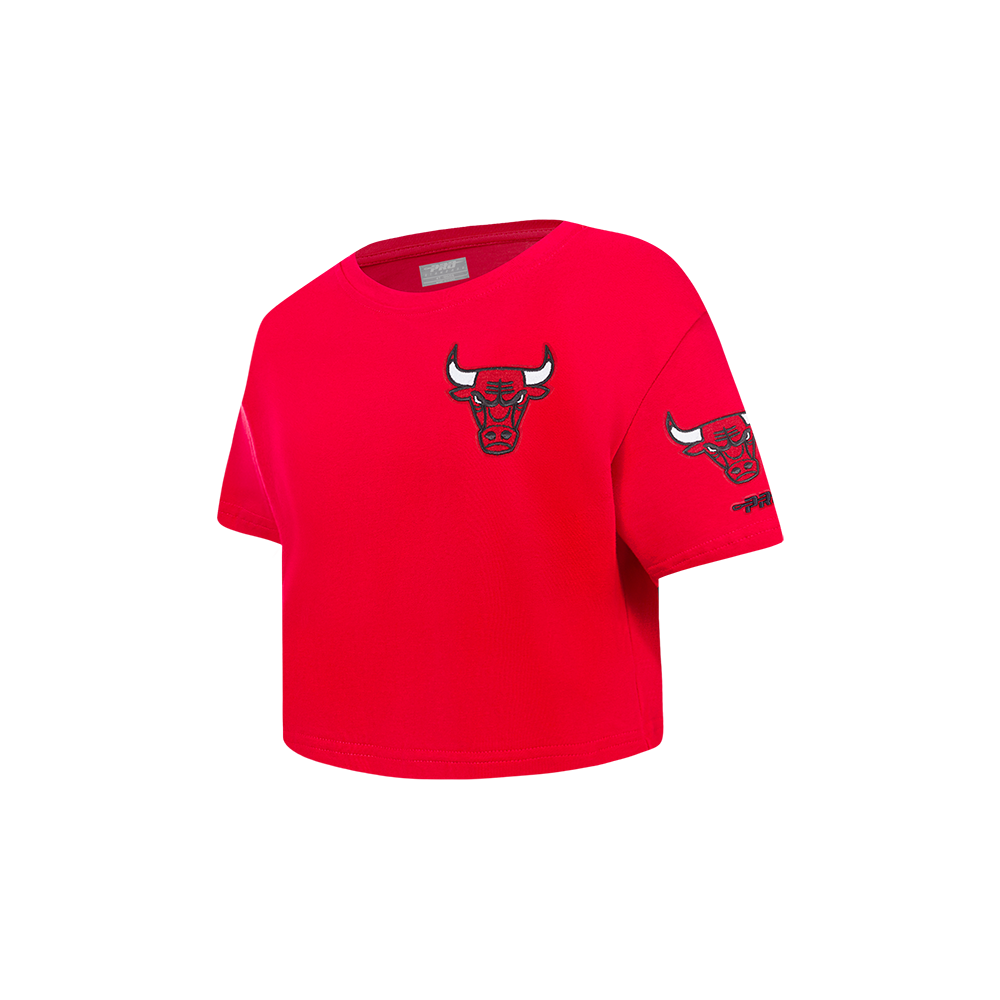 NBA CHICAGO BULLS CLASSIC TODDLER GIRLS SHORT SLEEVE BOXY TEE (RED)