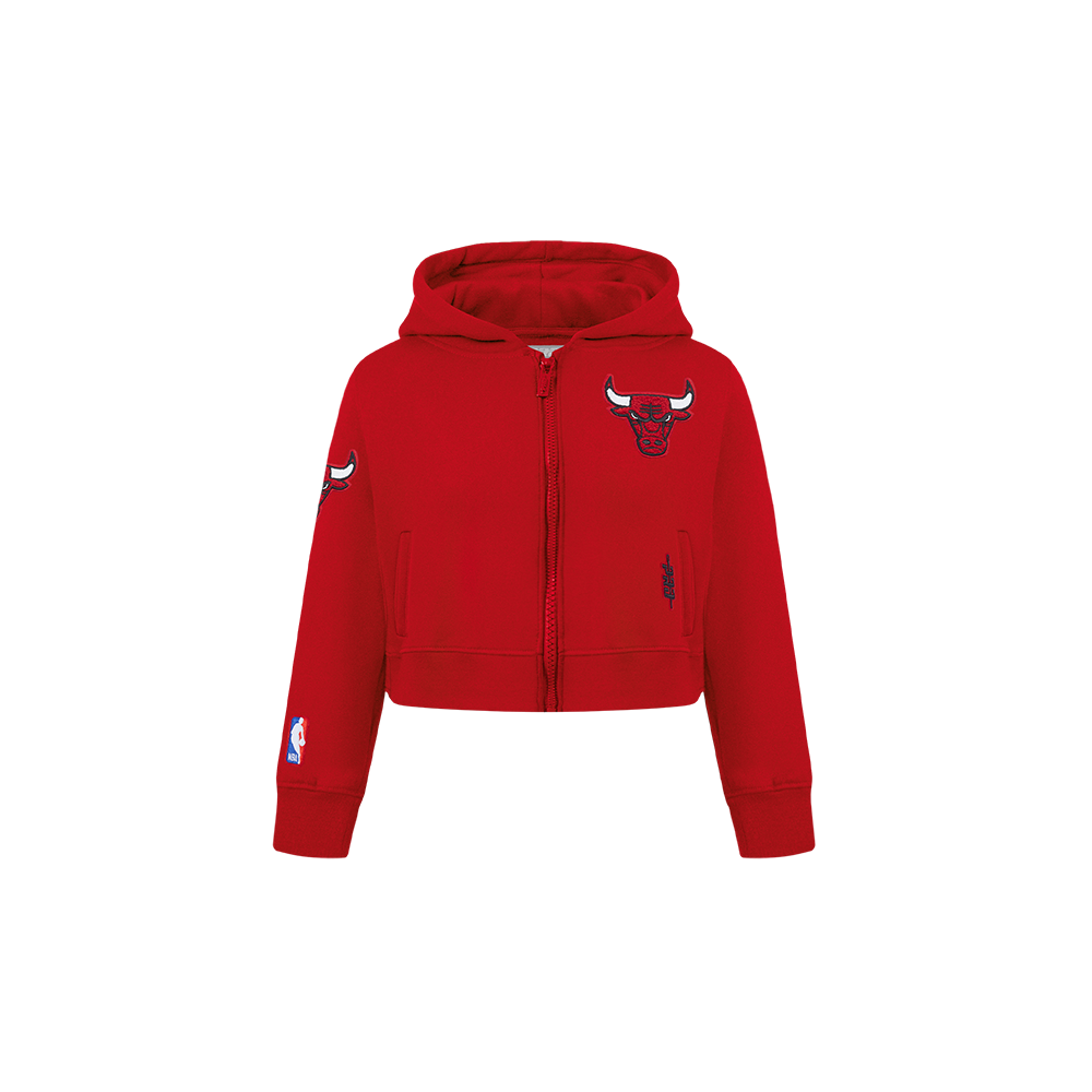 NBA CHICAGO BULLS CLASSIC CHANDAIL À CAPUCHON EN MOLLETON À GLISSIÈRE POUR FILLE BAMBIN (ROUGE)