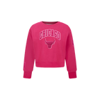 NBA CHICAGO BULLS CHANDAIL À COL ROND TRIPLE ROSE EN MOLLETON POUR FILLE BAMBIN (VIOLET BETTERAVE)