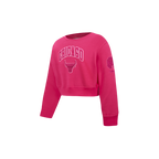 NBA CHICAGO BULLS CHANDAIL À COL ROND TRIPLE ROSE EN MOLLETON POUR FILLE BAMBIN (VIOLET BETTERAVE)
