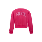 NBA CHICAGO BULLS CHANDAIL À COL ROND TRIPLE ROSE EN MOLLETON POUR FILLE BAMBIN (VIOLET BETTERAVE)