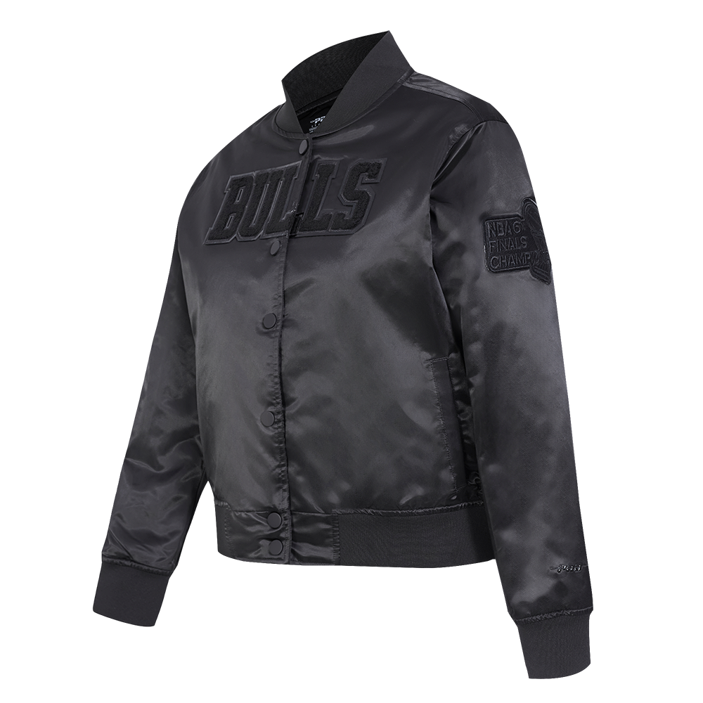 Veste en satin NBA Chicago Bulls Triple Black pour femme (Triple Black)