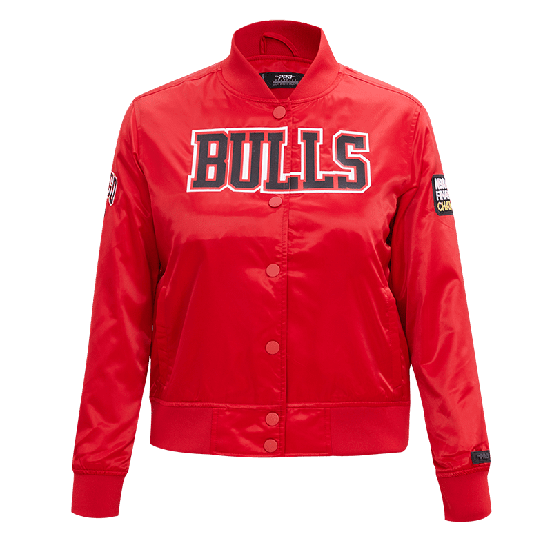 NBA CHICAGO BULLS CLASSIC BLOUSON EN SATIN POUR FEMME (ROUGE)