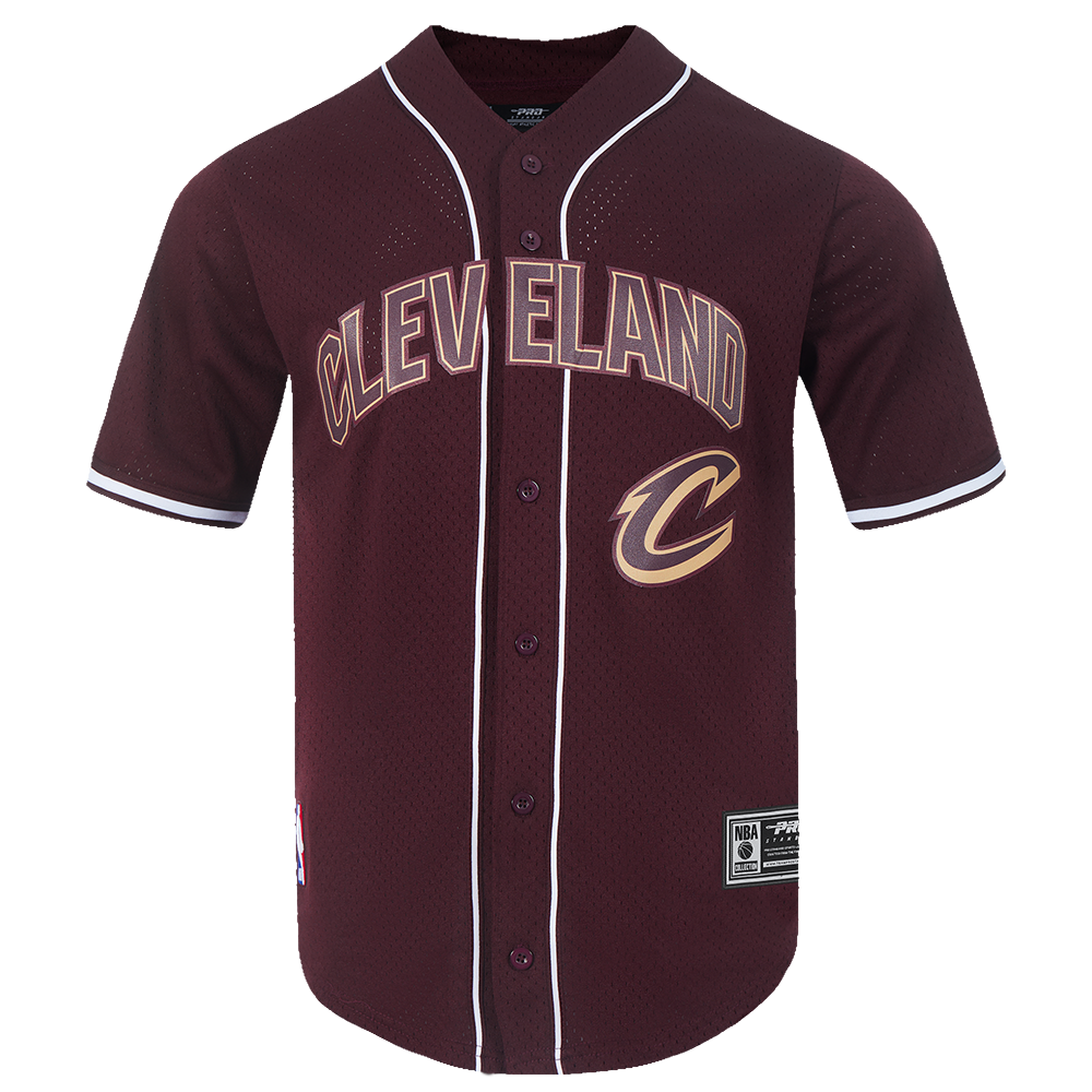NBA CLEVELAND CAVALIERS CLASSIC CHEMISE BOUTONNÉE EN FILET POUR HOMME (LIE-DE-VIN)