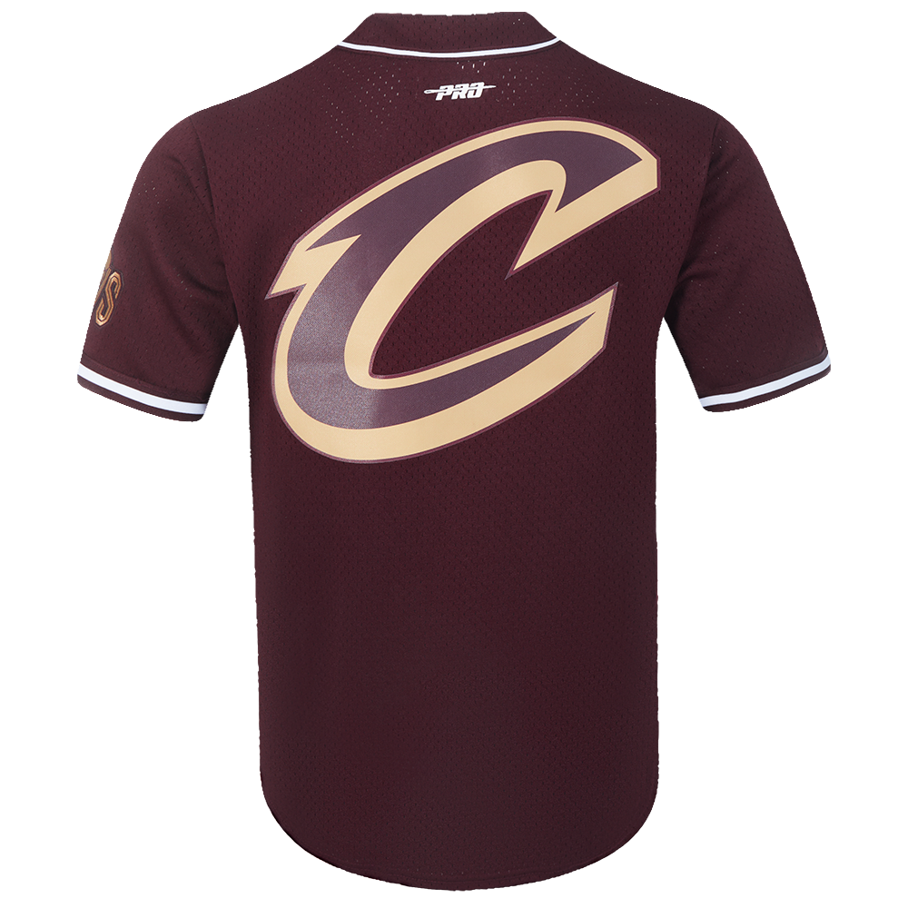NBA CLEVELAND CAVALIERS CLASSIC CHEMISE BOUTONNÉE EN FILET POUR HOMME (LIE-DE-VIN)