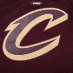 NBA CLEVELAND CAVALIERS CLASSIC CHEMISE BOUTONNÉE EN FILET POUR HOMME (LIE-DE-VIN)