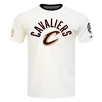 NBA CLEVELAND CAVALIERS MODERN ORIGINALS MEN'S RINGER TEE (EGGSHELL/ BLACK)