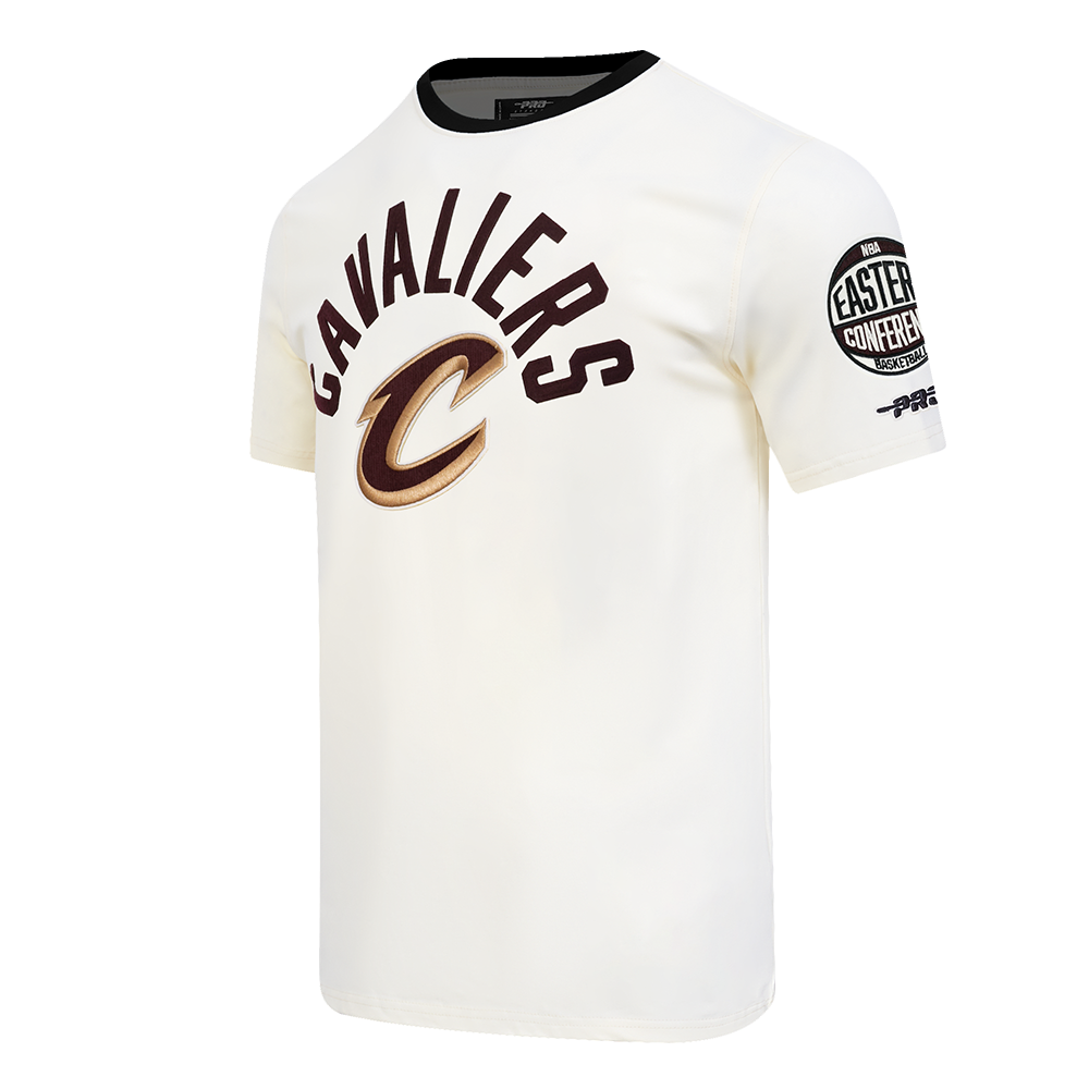 NBA CLEVELAND CAVALIERS MODERN ORIGINALS MEN'S RINGER TEE (EGGSHELL/ BLACK)