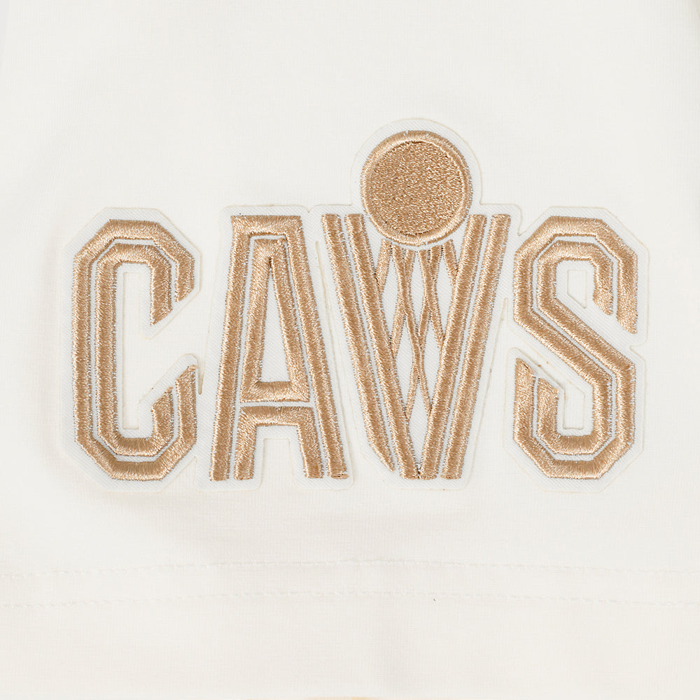 NBA CLEVELAND CAVALIERS MODERN ORIGINALS MEN'S RINGER TEE (EGGSHELL/ BLACK)